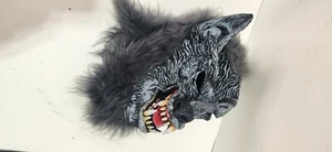 HOMBRE LOBO MIEDO HALLOWEEN MÁSCARA LOBO LÁTEX GOMA PIEL NEGRO ADULTO ESPELUZNANTE - Imagen 1 de 4