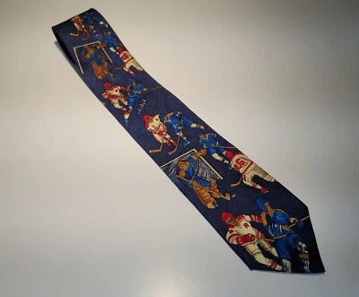 Corbata para hombre Hathaway para jugadores de hockey 100 % seda hecha en EE. UU. 57x4 Foto 1 de 4