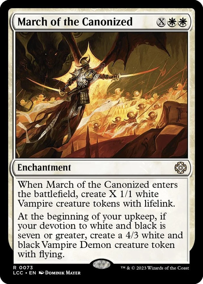 March of the Canonized R Commander: The Lost Caverns of Ixalan Enchantment 73 - Image 1 of 1