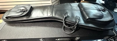 Reunion Blues Raro Cuero Negro Genuino Semi-Hueco Bolso de Concierto! Foto 1 de 4