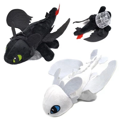 VNS How to Train Your Dragon Toothless Light Fury Figure Soft Plush Car Helmets Dec