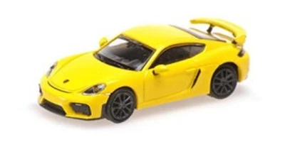 Minichamps 870067602 1/87 PORSCHE 718 CAYMAN GT4 981 2019 GIALLO Modello Auto - Immagine 1 di 4