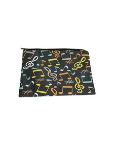 NEW music note ZIPPER POUCH make up first aid cash bag - Picture 1 of 4