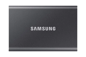 Samsung T7 Portable SSD - 1 TB - USB 3.2 Gen.2 External SSD Titanium Grey (MU-PC - Photo 1/9