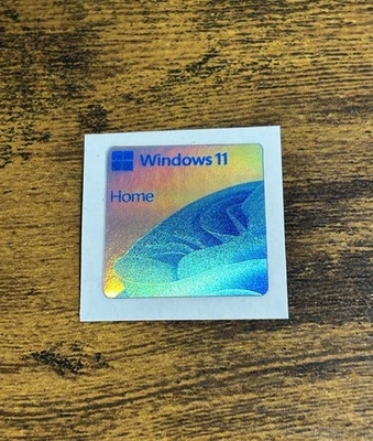 1x Windows 11 Home Holographic Desktop / Laptop sticker label (NEW) - Image 1 of 2
