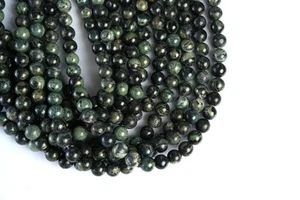 Natural Green Sparrow Jasper Gemstone 10 MM Round Smooth Beads Strand 15.5" - Picture 1 of 6