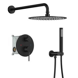 Eridanus 10"/12" Shower Faucet System Set Round / Sqaure Wall Mount Shower Set - Picture 1 of 61