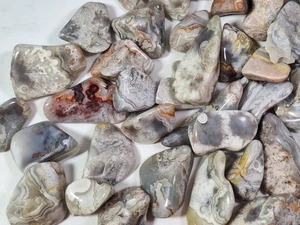 MEXICAN LACE AGATE Tumbled Polished Crystal Stones  - Select 1 ea or  4 Oz Batch - Picture 1 of 29