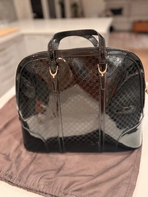 Authentic Gucci Microguccissima Patent Leather Dome Satchel/ Bag Large Brand New - Image 1 of 4