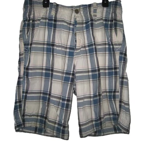 ABEROCROMBIE & FITCH KARIERTE DICKE BAUMWOLLSHORTS HERREN GR. 34 TOP - Bild 1 von 10