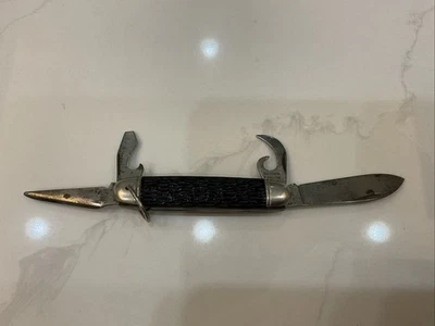 Vintage USA 1936-1952 Imperial Prov RI Camp 4-Blade Folding Pocket Knife - Image 1 of 4
