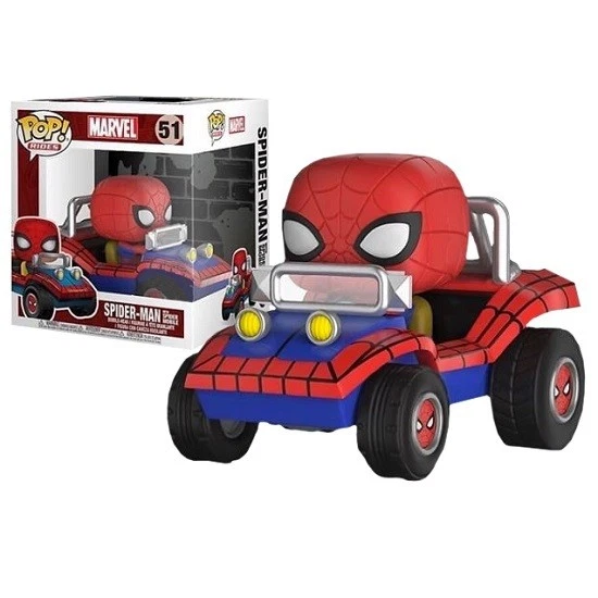 Figura de vinilo Funko Pop Rides Marvel Spider-Man con Spider Mobile #51 Foto 1 de 1
