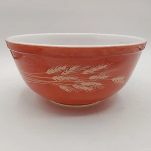 PYREX Autumn Harvest Wheat Pattern Nesting Mixing Bowl #403, 2.5 Quarts Vintage - Picture 1 of 8