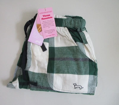Pantalón calentador de piernas Peter Alexander Buffalo verde a cuadros viscosa franela talla XS Foto 1 de 4
