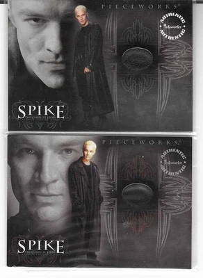 2005 inkworks Spike (Buffy) costume cards PW1, PW2 & PR-1 redemption card - Image 1 of 3