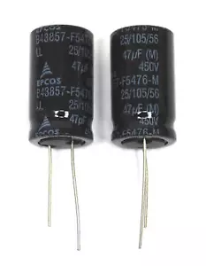 10pc Electrolytic Capacitor 47uF 450V 105℃ φ18x32mm Radial EPCOS - Picture 1 of 4