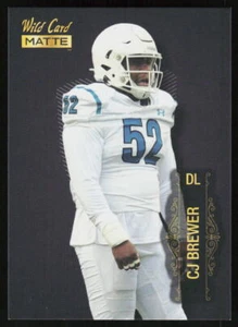 2022 Wild Card Matte C.J. Brewer #MB-17 FOOTBALL Coastal Carolina Black - Picture 1 of 2