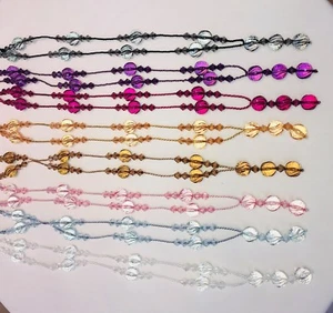 Kristall Perlen Modern Raffhalter Paar Deko Vorhang Halter 2er Set - Bild 1 von 9