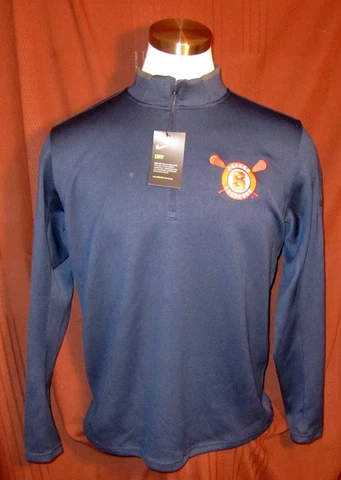 Syracuse Orange Lacrosse Mens 1/4-Zip Shirt, Nike, Blue, , Size L, New, Reg $80 Cover