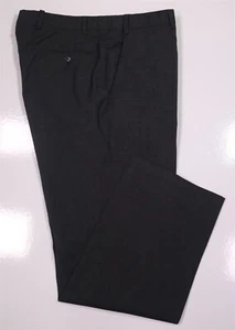 John Varvatos Men's  Dress Pants Charcoal Gray Flat Front Wool Stretch 36x30 - Picture 1 of 7