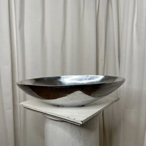 Mid Century Modern Silver Fruit Bowl Hecho En Mexico Vintage Primitive MCM - Picture 1 of 5