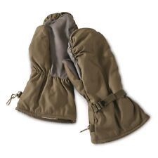 NEW German Army Lined Leather Cold Weather Mittens OD Olive Drab Surplus Med- XL