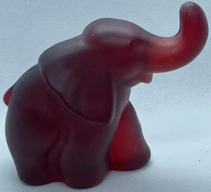 LAST ONE Mosser Glass RUBY RED SATIN Elephant RETIRED SOLDOUT@MSSR FREESHIP - Picture 1 of 2