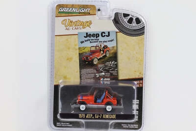 1:64 Greenlight 1979 Jeep CJ-7 Renegade rosso Vintage AD Cars Serie 11 - Immagine 1 di 2