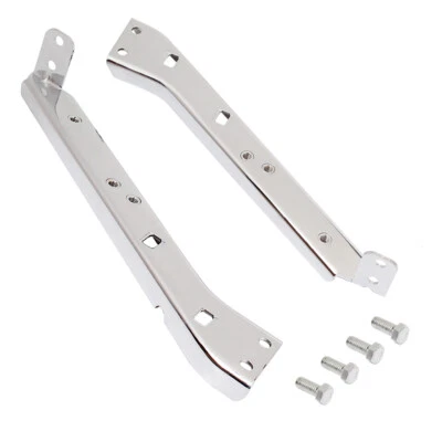 2x Chrome Saddlebag Rail Support Brackets for Harley Touring FLT FLHT 1985-2008 - Image 1 of 4
