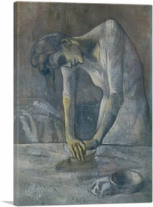 Woman Ironing 1904 Canvas Art Print by Pablo Picasso 26"x18" (.75" Deep) - Picture 1 of 11