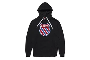 MENS BLACK K-SWISS HOODY SLAM LUX FLEECE HOOD New Fast Shipping ✈ - Picture 1 of 5
