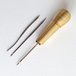 Chino de coser para cuero artesanal. Reparación de toldos, velas, lona o tienda de campaña. - Imagen 1 de 2