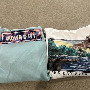 Crown And Ivy Kids Size 6 Hoodie And Pull Over - Picture 1 of 8