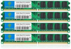 DDR2 8GB Kit 4X 2GB DDR2-800 PC2-6400 Udimm 2RX8 1.8V CL6 240-Pin Non-ECC Unb... - Picture 1 of 3