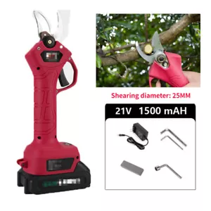 1.5Ah Rechargeable Electric Pruning Shears Pruner Tree Branch Garden Cutter Tool - Picture 1 of 9