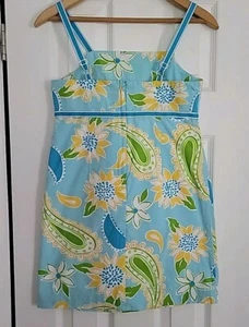 Lilly Pulitzer Sundress-Girls Size 12-Floral/Paisley-Lined-Vintage White Label - Picture 1 of 15