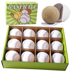 12 Pack Standard Size T-Ball Training Baseballs - Youth Baseball Practice - Picture 1 of 7
