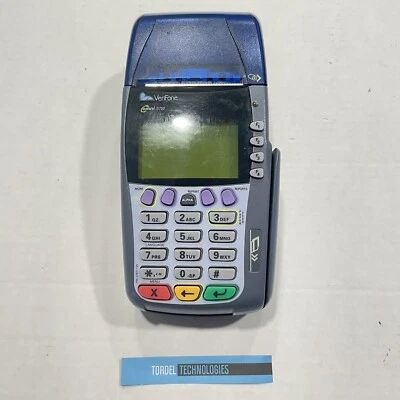 Verifone Omni 3750 Dual Comm Credit/Debit Card Terminal Only No Power Cord  - Image 1 of 4