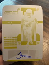 2023 Leaf Vivid Tyreek Hill Yellow Printing Plate Auto 1/1 Miami Dolphins