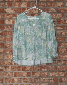 Wonderly Multicolored 3/4 Length Sleeves Top Size L NWT - Picture 1 of 3