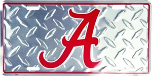 Alabama Crimson Tide Diamond Plate Embossed License Plate - Picture 1 of 1