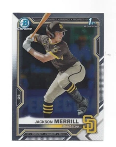 2021 Bowman Draft Chrome Jackson Merrill PADRES 1st RC #BDC-119 .99 SH X993 - Picture 1 of 2