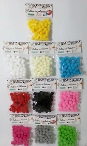 PON PON PALLINE IN POLIESTERE 1,5 CM 60 PEZZI SCEGLI IL COLORE - Foto 1 di 11