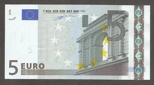 Europäische Union - Frankreich, 5 Euro 2002, UNC; P-1u; BNB-B101u1; Duisenberg; L003E4 - Bild 1 von 2