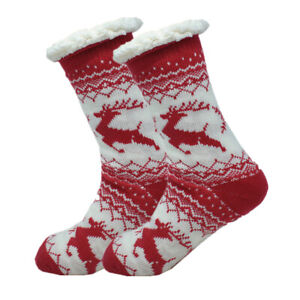 Womens Winter Cozy Fuzzy Sherpa Fleece-lined Thermal Slipper Socks Size 5-11 Lot