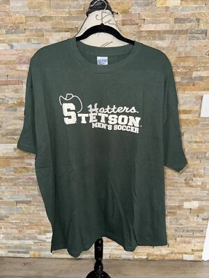 Stetson University Hatters Men Soccer Logo Green T-Shirt 2XL - Image 1 of 2