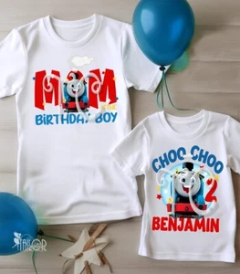 Thomas Engine Train Birthday Shirt, Train Birthday Shirts, Train Birthday Ideas - Picture 1 of 9