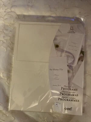 NUEVO Gartner Studios Marfil Perla 50 unidades Programa Papel Boda Evento Foto 1 de 4