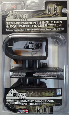 Rugged Gear 10030 Dual Lock Gun Holder Rifle/Shotgun Black Metal - Image 1 of 2