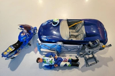 老式 1998 年美泰 Max Steel + MX-48 涡轮火箭爆破器摩托车 + 喷气包 — 第 1/4 张图片